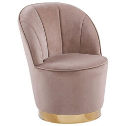 Beliani Armchair Alby Velvet Light Beige