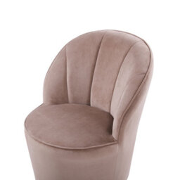 Beliani Armchair Alby Velvet Light Beige - thumbnail 6