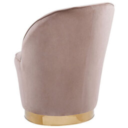 Beliani Armchair Alby Velvet Light Beige - thumbnail 5