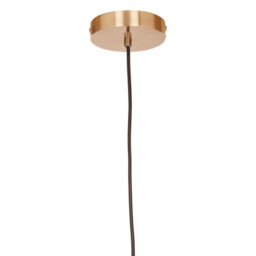 Orsina Matte Black Pendant Light With Brass Holder, Birdcage-Inspired Ceiling Light, Minimalist Hanging Fixture - thumbnail 3