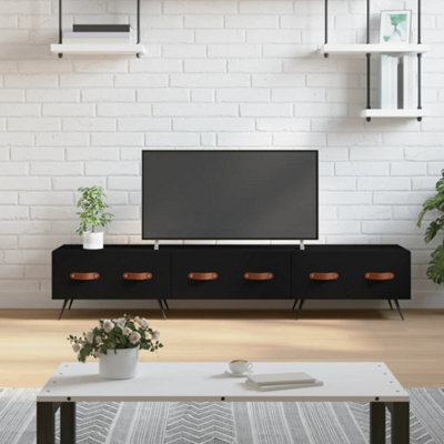 Vidaxl Tv Cabinet Black 150X36X30 Cm Engineered Wood - image 1