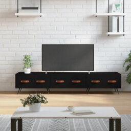 Vidaxl Tv Cabinet Black 150X36X30 Cm Engineered Wood - thumbnail 1