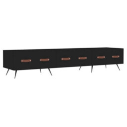 Vidaxl Tv Cabinet Black 150X36X30 Cm Engineered Wood - thumbnail 2