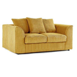Sofaselectionuk Ltd Sofa Selection Jumbo Cord Scatter Back 2 Seater Sofa In Mustard  Colour Cozy Compact Sofa With Soft Cord Fabric And  Cushions