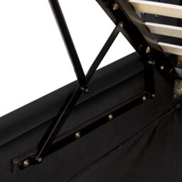 Beliani Ottoman Bed Velvet Lubbon 160 X 200 Cm (Eu King Size) Black - thumbnail 9