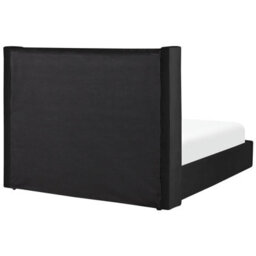 Beliani Ottoman Bed Velvet Lubbon 160 X 200 Cm (Eu King Size) Black - thumbnail 8