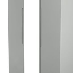 Messina Ready Assembled Modern Matt Grey Tall Triple Wardrobe With 1 Mirror Door (H)1970mm (W)1110mm (D)530mm - thumbnail 2