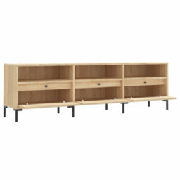 Berkfield Sturdy Tv Cabinet Sonoma Oak 150X30X44.5 Cm Engineered Wood - thumbnail 6