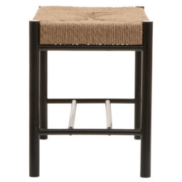 Orsina Bandar Natural Rope And Black Wood Small Bench - thumbnail 4