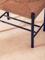 Orsina Bandar Natural Rope And Black Wood Small Bench - thumbnail 2