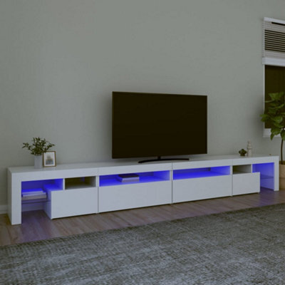 Walplus Tv Cabinet With Led Lights White 290X36.5X40 Cm - image 1
