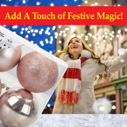Rose Gold Christmas Baubles Pack Of 4- 10Cm - thumbnail 5
