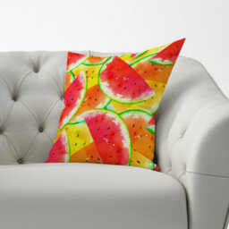 Warren Reed Designer Melon Print Cushions 60Cm X 60Cm - thumbnail 2