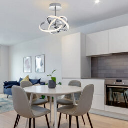 Cosylyte Ridgley 3 Ring Integrated Led, Modern Ceiling/pendant Light- Chrome - thumbnail 2