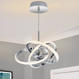 Cosylyte Ridgley 3 Ring Integrated Led, Modern Ceiling/pendant Light- Chrome - thumbnail 3