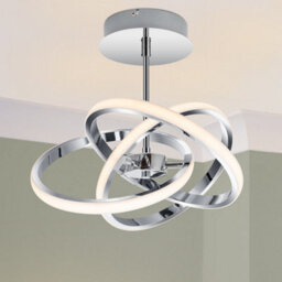 Cosylyte Ridgley 3 Ring Integrated Led, Modern Ceiling/pendant Light- Chrome