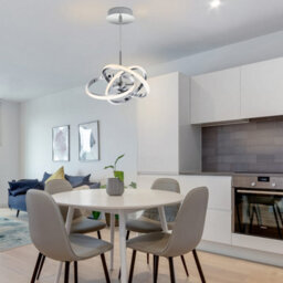 Cosylyte Ridgley 3 Ring Integrated Led, Modern Ceiling/pendant Light- Chrome - thumbnail 4