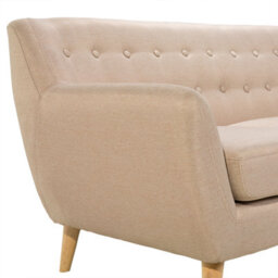 Beliani Sofa 3 Seater Motala Fabric Beige - thumbnail 8