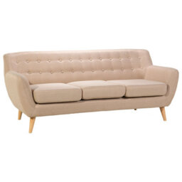 Beliani Sofa 3 Seater Motala Fabric Beige - thumbnail 4