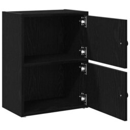Berkfield Durable Bookcase Black Oak 40X24X52 Cm Engineered Wood - thumbnail 5