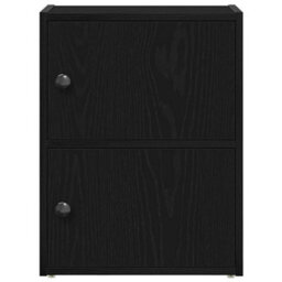 Berkfield Durable Bookcase Black Oak 40X24X52 Cm Engineered Wood - thumbnail 4