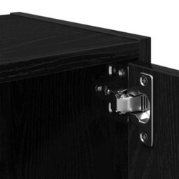 Berkfield Durable Bookcase Black Oak 40X24X52 Cm Engineered Wood - thumbnail 9