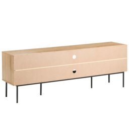 Wyld And Coco Boho Rattan 2-Door Tv Stand Brown 180 X 63 Cm With Metal Legs - thumbnail 7