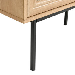 Wyld And Coco Boho Rattan 2-Door Tv Stand Brown 180 X 63 Cm With Metal Legs - thumbnail 9