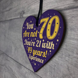 Red Ocean Fun And Sentimental 70Th Birthday Wooden Heart - Celebrate With A Touch Of Humor - thumbnail 7