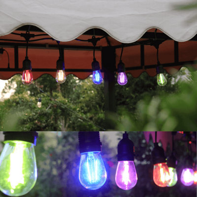 Lighting Legends 15M Multi-Colour Heavy Duty Elite Festoon Plug-In Outdoor String Lights - image 1