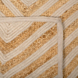 Beliani Cotton-Jute Geometric Area Rug Beige 80 X 150 Cm - Low Pile, Handwoven - thumbnail 5