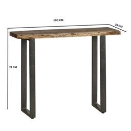 Console Table Grey Essential Live Edge - thumbnail 4
