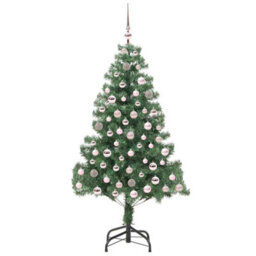 Vidaxl Christmas Tree With 300 Leds With Stand Green 210 Cm Pvc - thumbnail 4