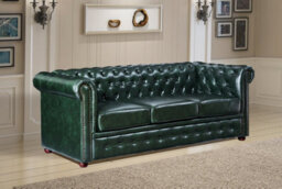 UK Leisure World Chesterfield Antique Green Faux Leather Sofa Set Suites Settee 3 2 1 Seater - thumbnail 4