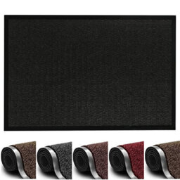 1001 Barrier Mat 90 X 200 Cm Black Dirt Trapper Mat Door Mat Non Slip Washable Rug For Home Hallway Office Or Commercial Entry - thumbnail 1