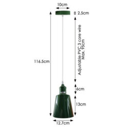 Ledsone Pendant Light Retro Style Metal Ceiling Hanging Lamp - thumbnail 5