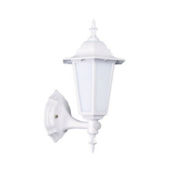 Robus Dingle 7W LED Coach Lantern with PIR sensor in white.