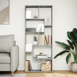 Walplus Room Divider Bookcase Concrete Grey 67X25X161.5 Cm Engineered Wood - thumbnail 3