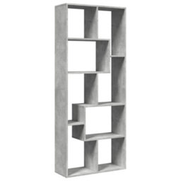 Walplus Room Divider Bookcase Concrete Grey 67X25X161.5 Cm Engineered Wood - thumbnail 2