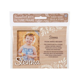 History & Heraldry Pre-Personalised Picture Frame With Child's Name And Meaning - Sienna - For 8.5 X 11Cm Photo - Over 90 Titles Available - thumbnail 1