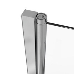 Sundaze 6mm Toughened Safety Glass L Shaped Shower Bath Screen Hinged Return And Towel Rail Chrome - thumbnail 4