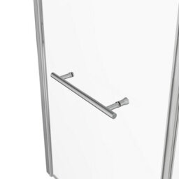 Sundaze 6mm Toughened Safety Glass L Shaped Shower Bath Screen Hinged Return And Towel Rail Chrome - thumbnail 5