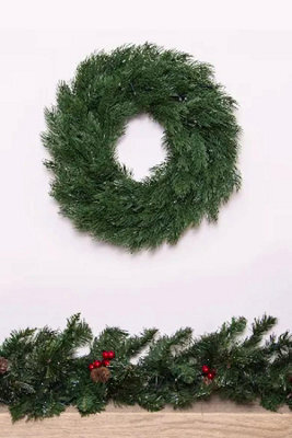 Christmas Tree World The 50Cm Vivente Fir Wreath - Green - image 1