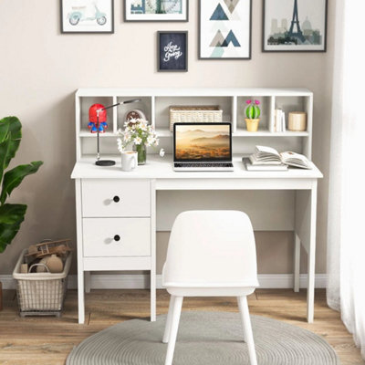 120 Cm Writing Desk Office Computer Desk With Power Outlets - image 1