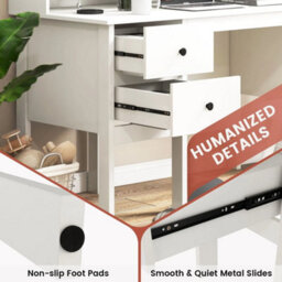 120 Cm Writing Desk Office Computer Desk With Power Outlets - thumbnail 6