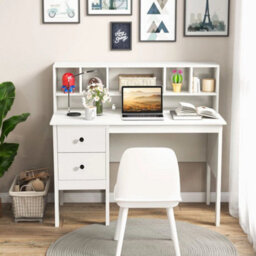 120 Cm Writing Desk Office Computer Desk With Power Outlets - thumbnail 1