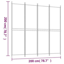 Berkfield 4-Panel Room Divider Anthracite 200X200 Cm Fabric - thumbnail 8