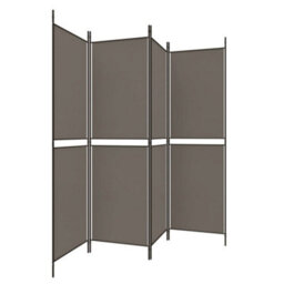 Berkfield 4-Panel Room Divider Anthracite 200X200 Cm Fabric - thumbnail 4