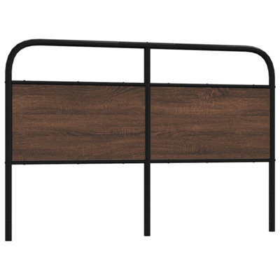 Berkfield Headboard Brown Oak 160 Cm Steel And Engineered Wood - image 1