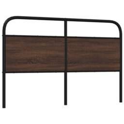 Berkfield Headboard Brown Oak 160 Cm Steel And Engineered Wood - thumbnail 5